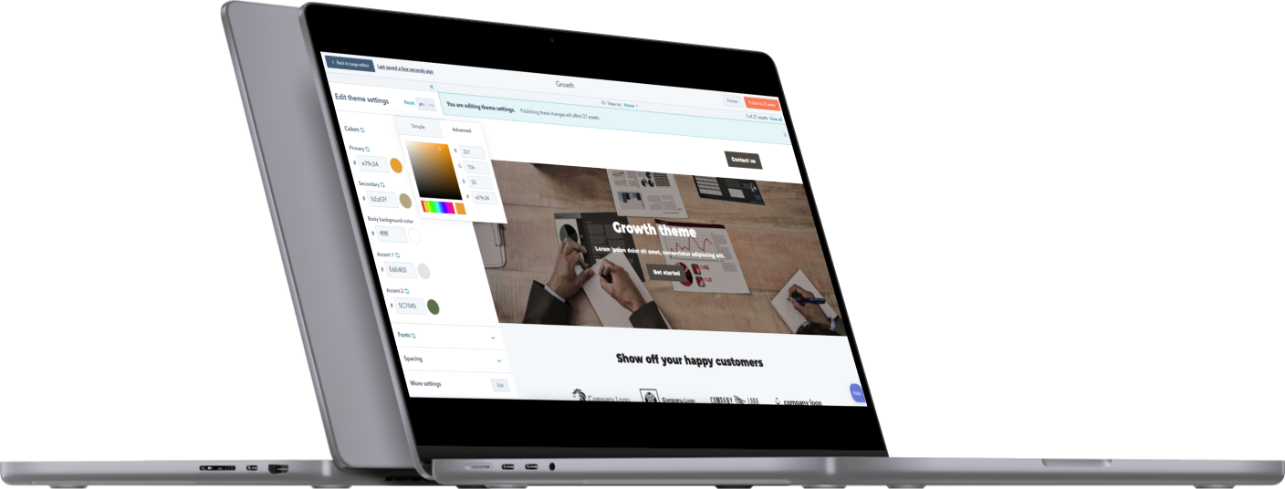 Mockups_HubSpot CMS Interface Color Picker