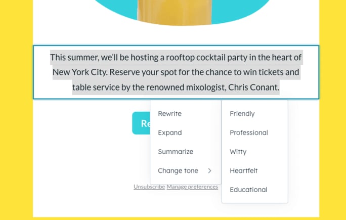Personalizing emails with HubSpot ai email writer